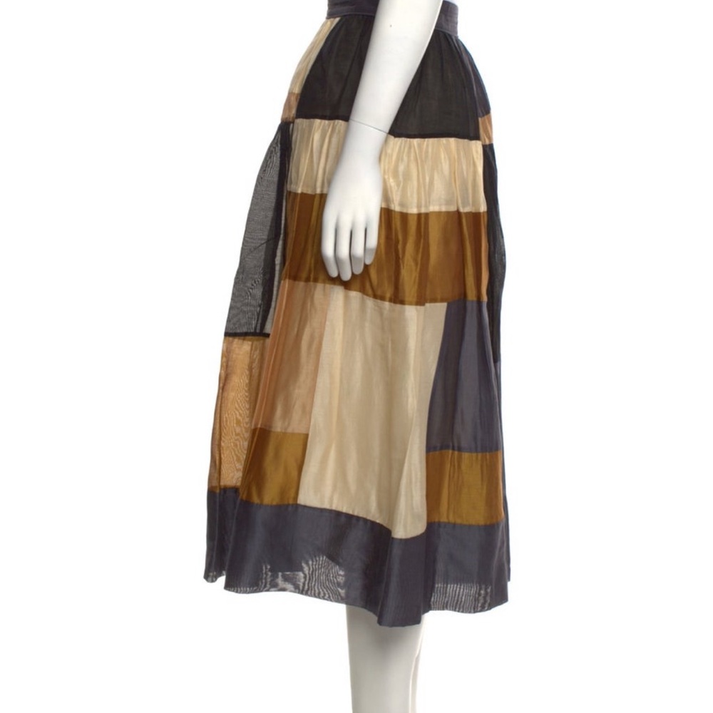 Ulla Johnson Colorblock  Midi Skirt Small 6 - Picture 2 of 5